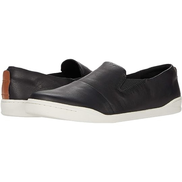 SOFTWALK ALEXANDRIA LEATHER SNEAKERS SLIP ON BLACK NWT SZ 8N - Picture 1 of 9